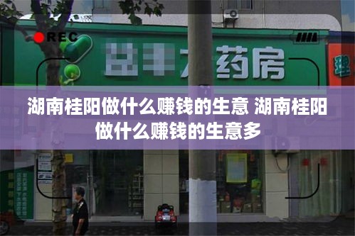 湖南桂阳做什么赚钱的生意 湖南桂阳做什么赚钱的生意多