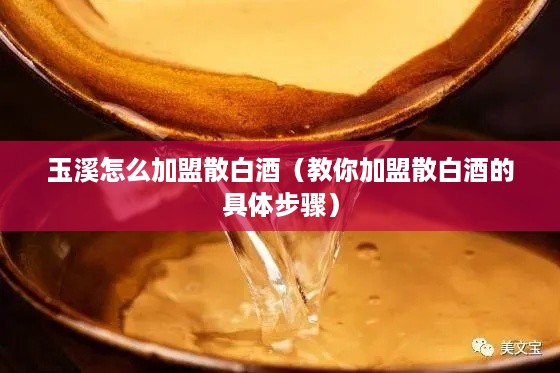 玉溪怎么加盟散白酒（教你加盟散白酒的具体步骤）