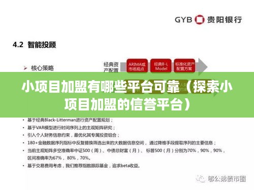 小项目加盟有哪些平台可靠（探索小项目加盟的信誉平台）