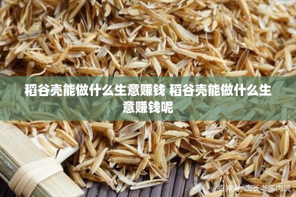 稻谷壳能做什么生意赚钱 稻谷壳能做什么生意赚钱呢