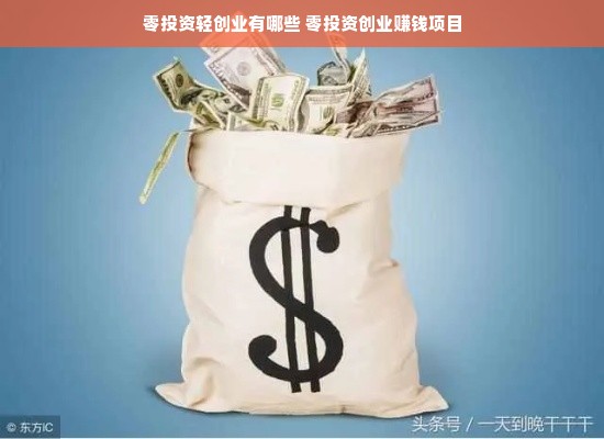 0经验创业做什么赚钱快？