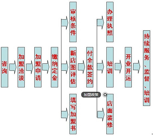 中医加盟项目流程表图