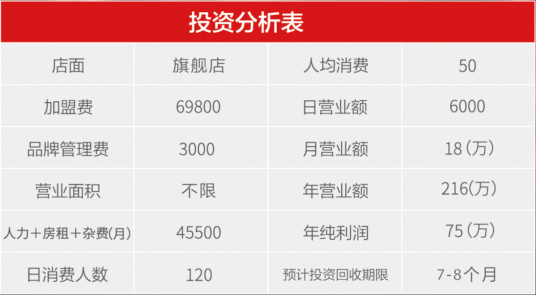 加盟项目资金表填写指南