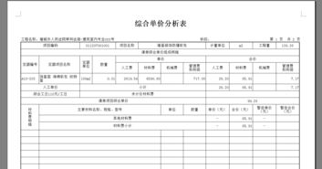 加盟项目材料清单表模板