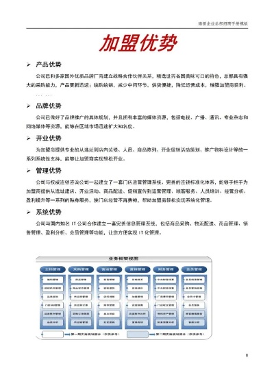 加盟项目指南怎么写模板