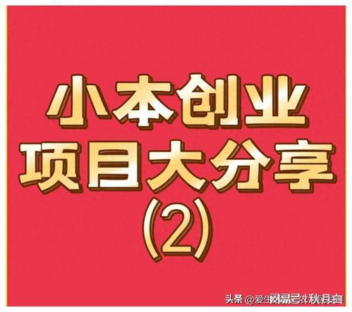 小本加盟什么项目合适赚钱？