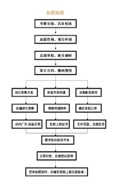 母婴店铺加盟项目流程表