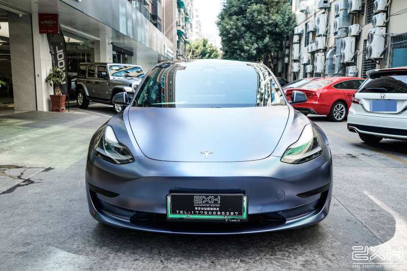 model3改色膜漫威 特斯拉model 3改色膜案例两种色