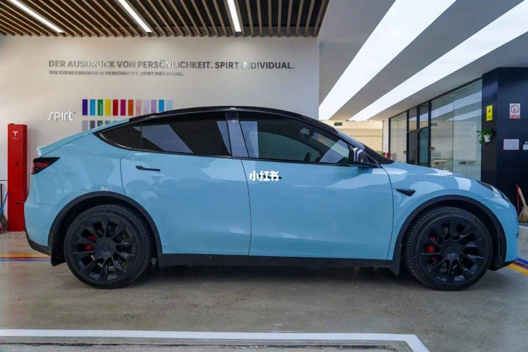 modely蓝色实拍 model y 红色 蓝色