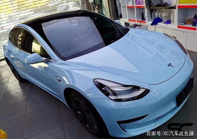 model3最炫改色 model3改色多少钱