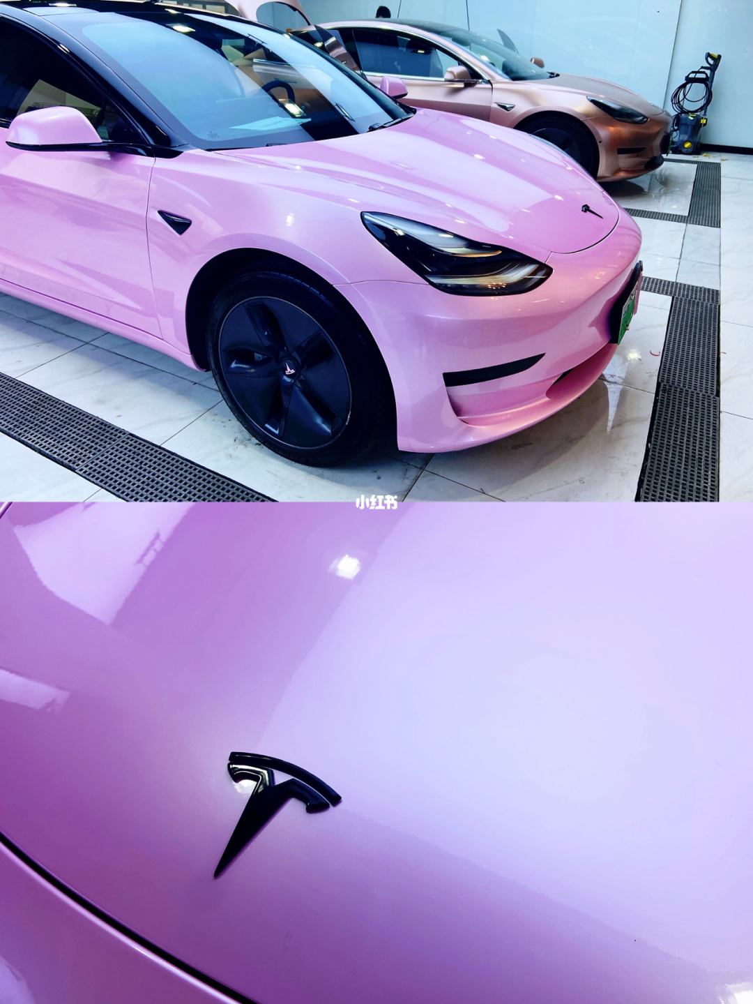 特斯拉model3淡紫色 特斯拉model 3纯黑色