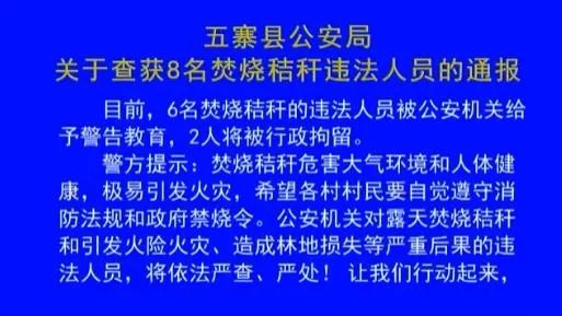 秸秆焚烧处罚 秸秆焚烧处罚通报