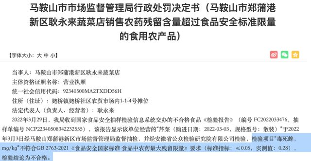 毒死蜱超标处罚 毒死蜱农药残留多少为超标