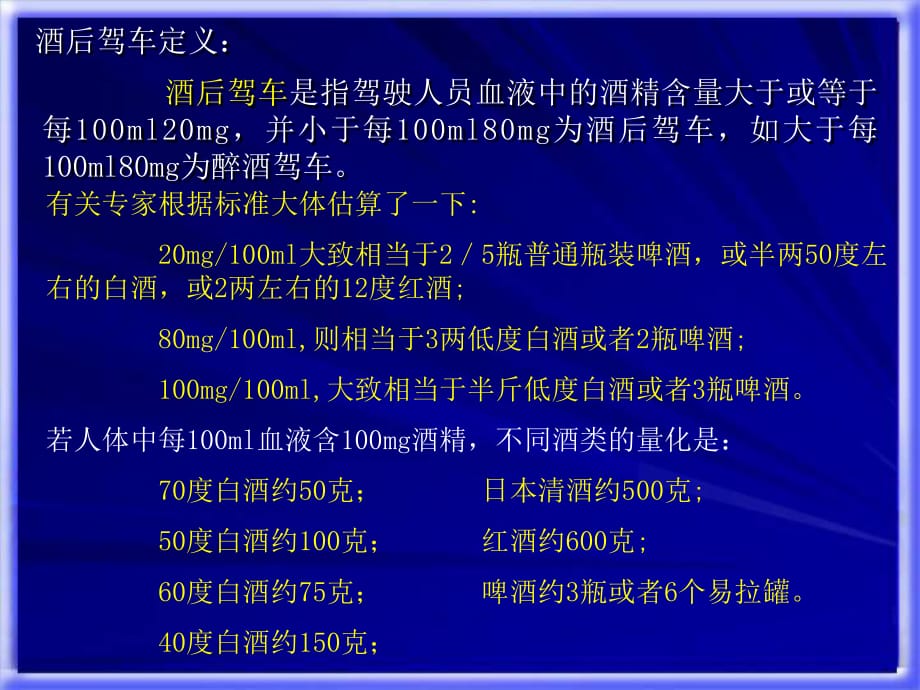 关于酒驾新规定 国家对于酒驾的新规定