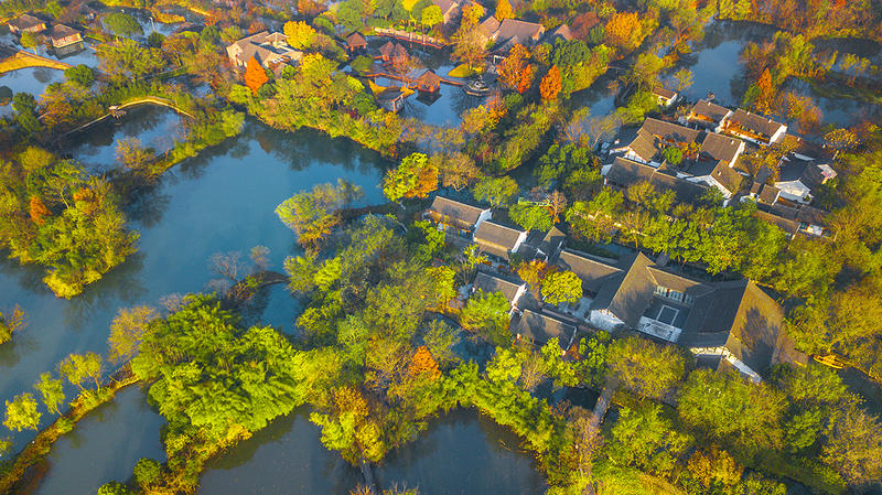 水彩杭州西溪湿地 杭州西溪湿地简笔画