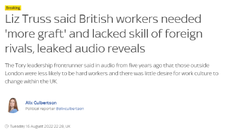 录音曝光！原来特拉斯5年前这样拿中国对比英国工人啊