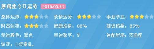 2015年5月摩羯运势(2015年5月摩羯运势查询)