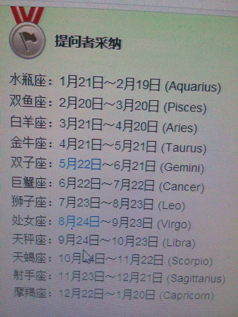 星座月份表是农历吗(星座月份表是农历吗还是阳历)