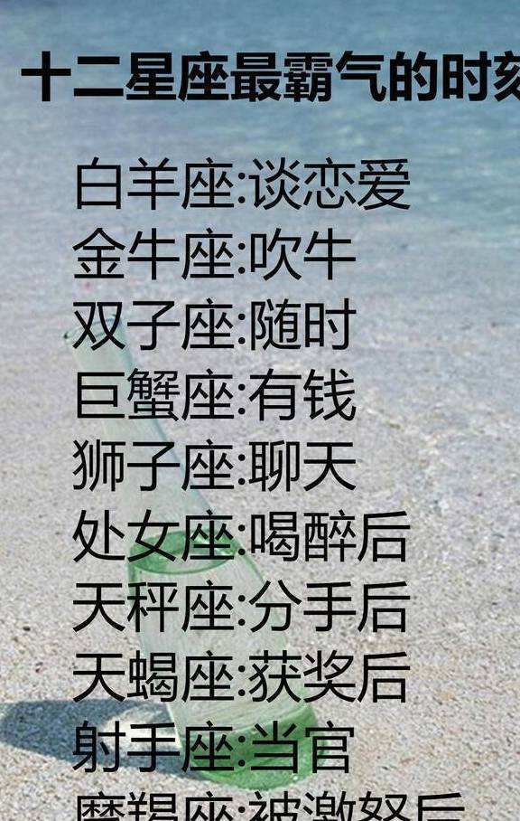 星座的名字都有什么(星座的名字都有什么特点)