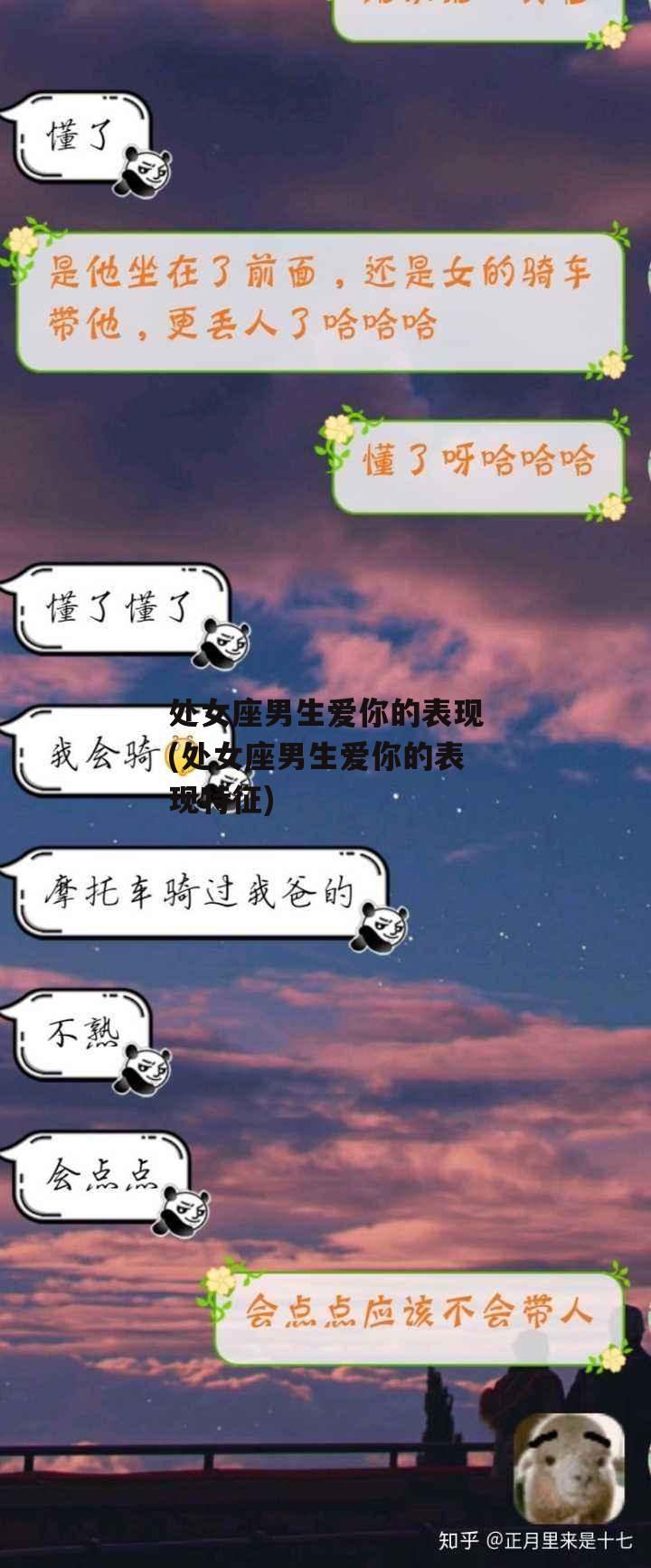 处女座男生爱你的表现(处女座男生爱你的表现特征)