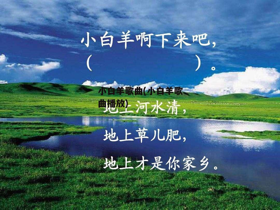 小白羊歌曲(小白羊歌曲播放)