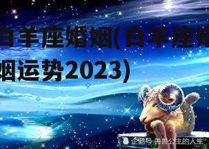 白羊座婚姻(白羊座婚姻运势2023)