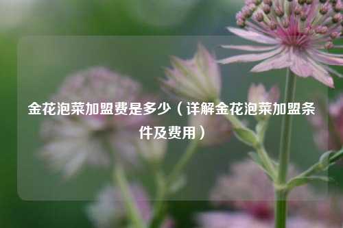 金花泡菜加盟费是多少（详解金花泡菜加盟条件及费用）