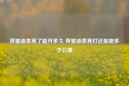 奔驰油表亮了能开多久 奔驰油表亮灯还能跑多少公里