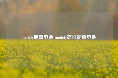 modely底盘电池 modely高性能版电池